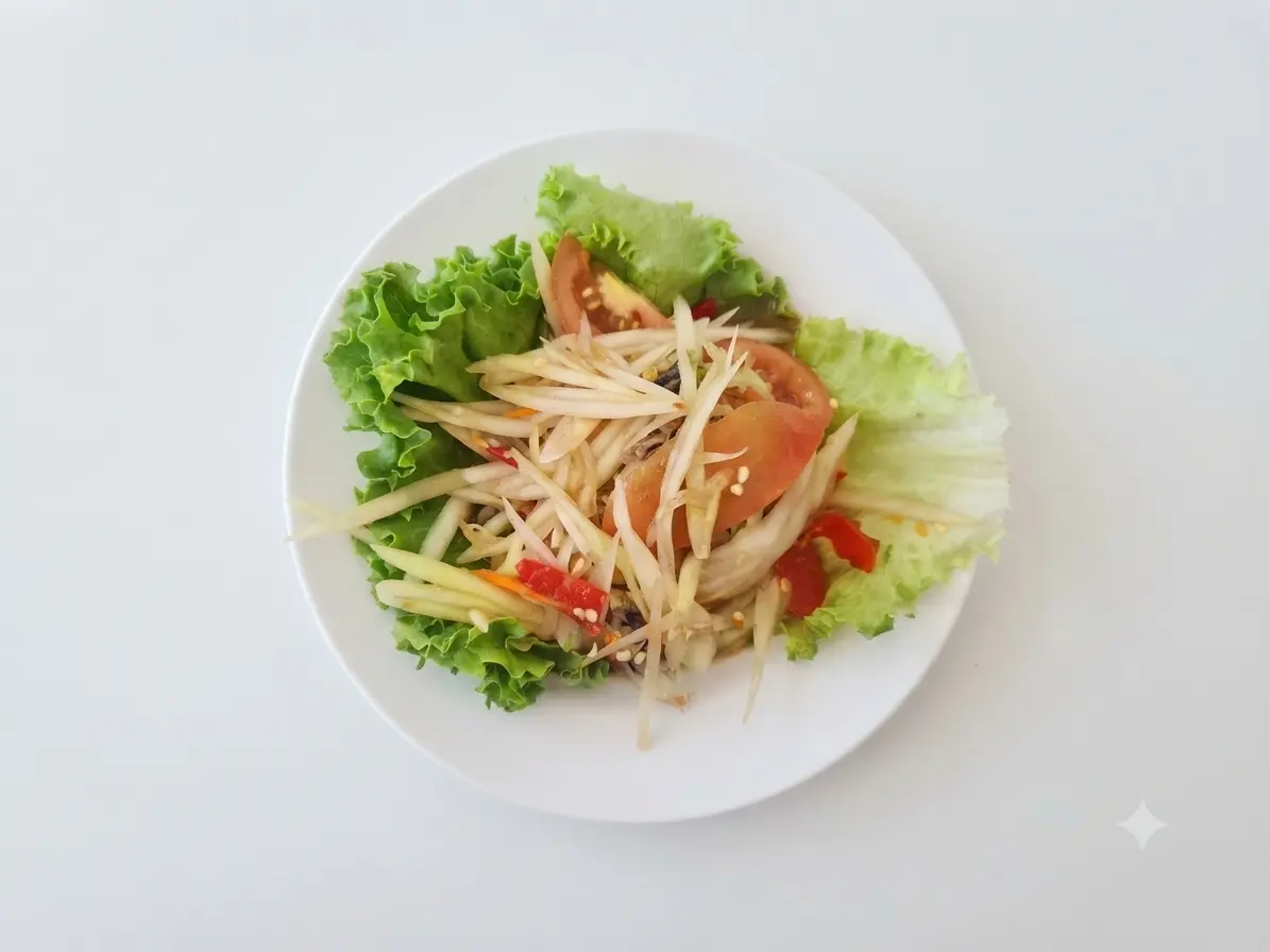 Lao-style papaya salad at Kin Dee Street Kitchen in northeast Calgary, AB