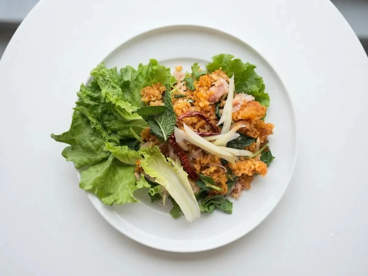 Crispy Lao rice salad at Kin Dee Street Kitchen in Calgary, AB